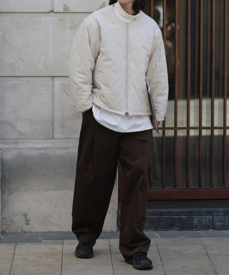 Wide Straight Tuck Pants ［keels］ Wide Straight Tuck Easy Pants / 3color | keels