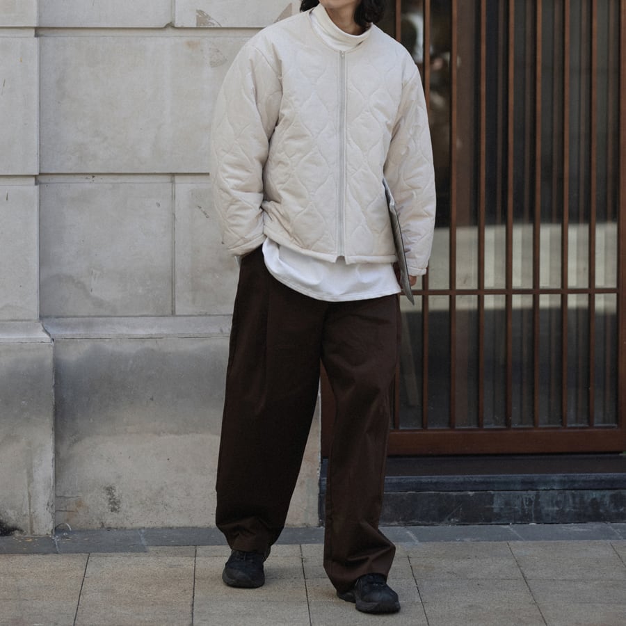 Wide Straight Tuck Pants ［keels］ Wide Straight Tuck Easy Pants / 3color | keels