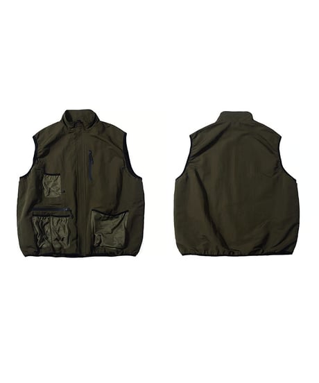 REVERSIBLE NYLON FISHING VEST / 2COLORS