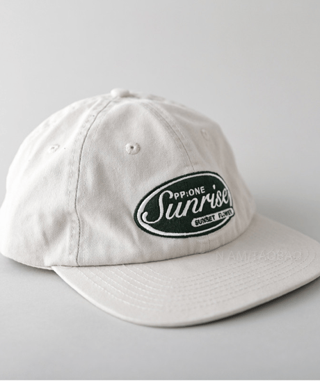 Sunrise Embroidery Flat Brim Cap / 2color