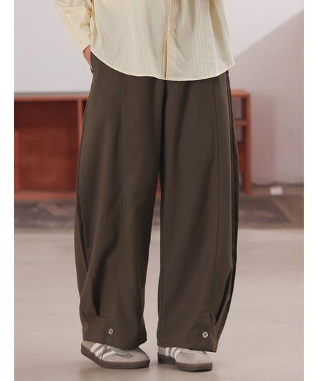 Button Detail Easy Slacks Pants  / 2color