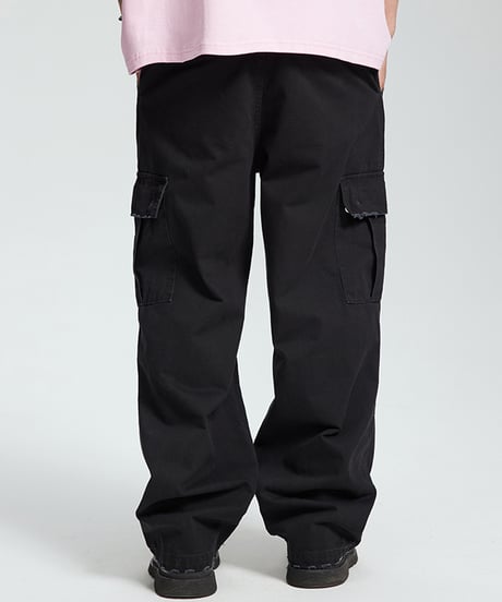 BASIC WASHED CARGO CHINO PANTS / 2COLORS