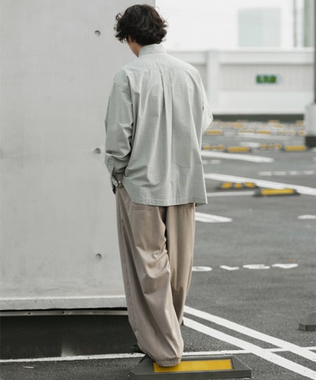 shaped pocket stripe l/s shirt / 3colors