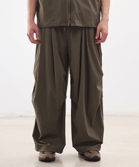 Zip Design Loose Drape Easy Pants / 3color