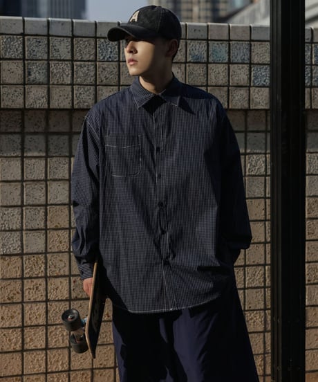STRIPE CASUAL POCKET SHIRT / 2COLORS