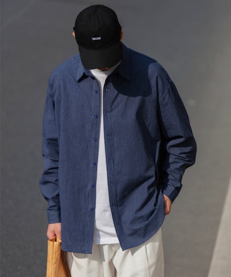 BASIC LOOSE FIT STRIPE L/S SHIRT