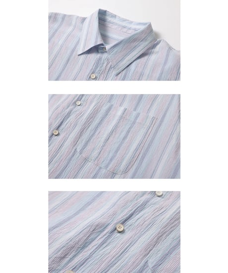 Shrink See-through Stripe Shirt / 3color
