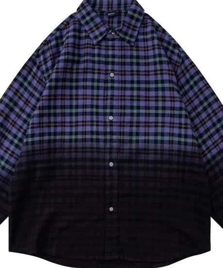 Vintage Gradient Plaid Shirt