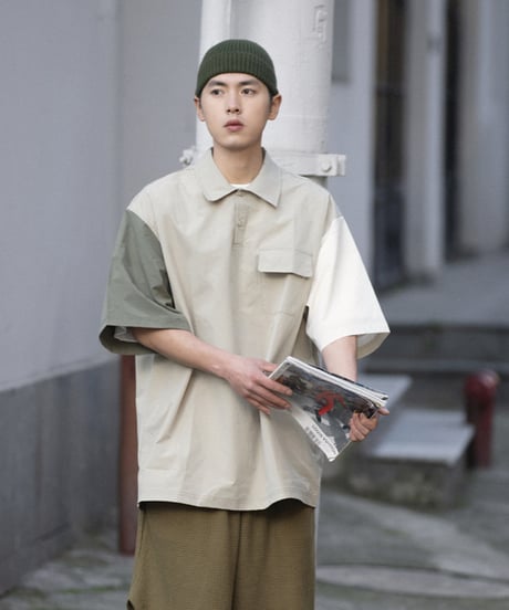 Multicolor Loose Polo Shirt / 2color