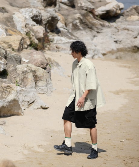 shaped pocket stripe s/s shirt / 3colors