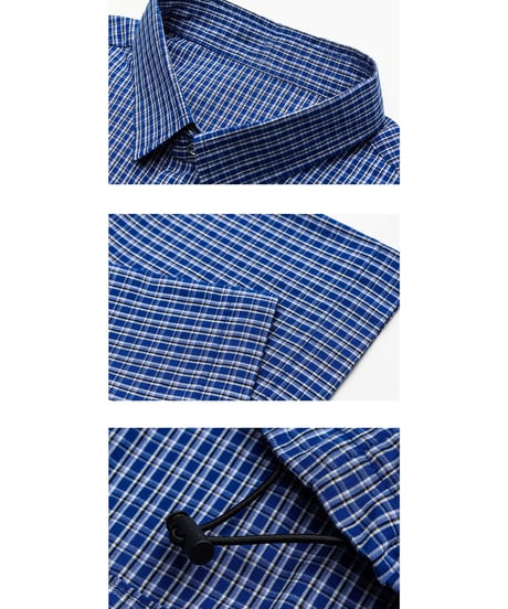 Box Silhouette Blue Check Wide Shirt