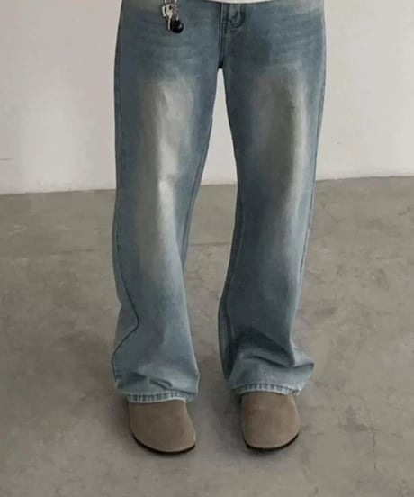 【在庫限り】 Vintage Washed Straight Jeans