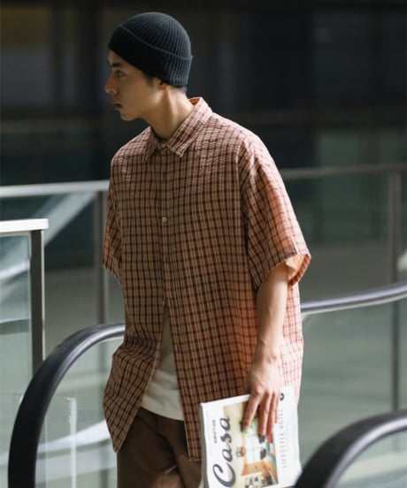 RELAXED CHECK SHIRT / 2COLOR