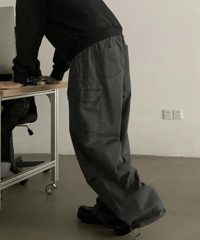 Vintage Wide-Leg Work Pants