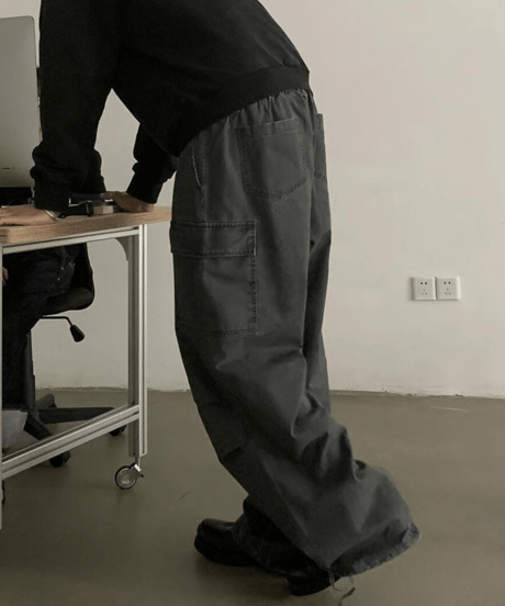 Vintage Wide-Leg Work Pants