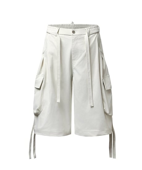 Cord Design 6length Wide Cargo Pants  / 2color