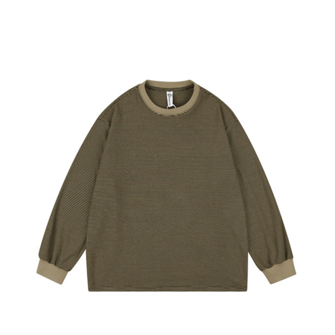 Classic Border Crewneck Long Sleeve Tee | keels