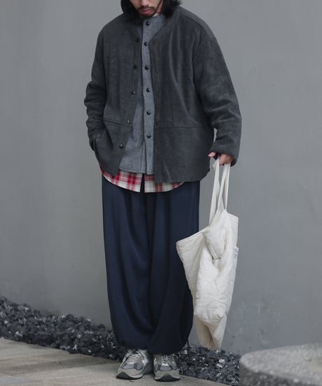 Stand Collar Fleece Button-Up Jacket