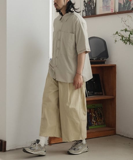 Seasucker China Button Wide Shirt / 2colors