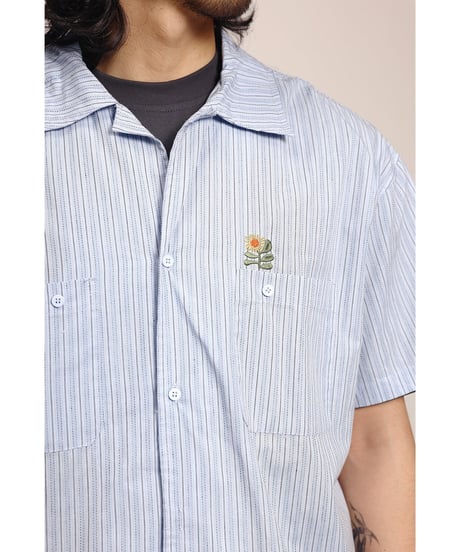 Sunflower Embro Clean Stripe Shirt  / 2color