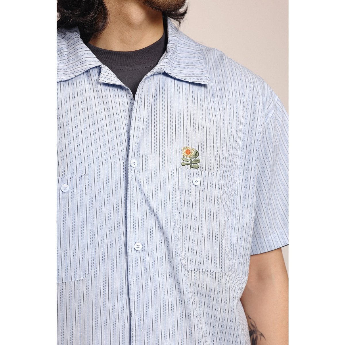 Sunflower Embro Clean Stripe Shirt / 2color |