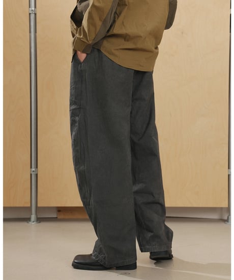 Fade Color Stitch Design Baggy Easy Pants / 3color