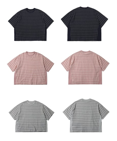 Seersucker Check Loose Fit T-Shirt / 3color