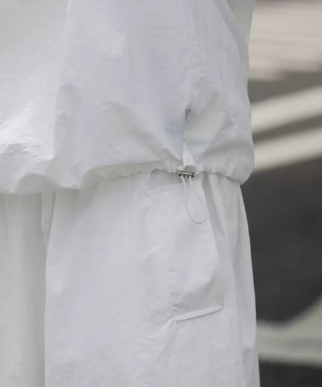 Drawstring Round Collar Pullover / 2colors