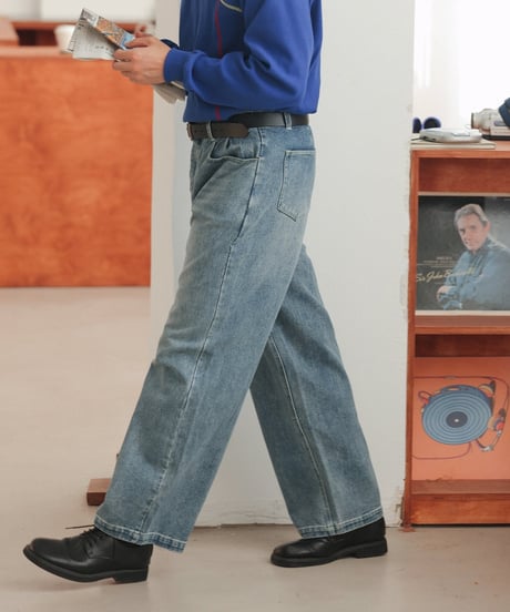 Light Indigo Straight Denim Pants