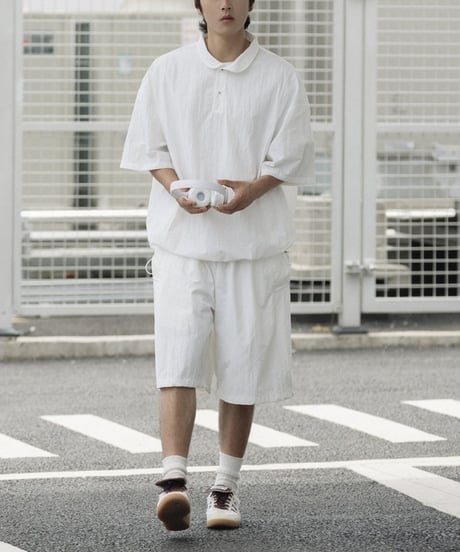 Drawstring Round Collar Pullover / 2colors