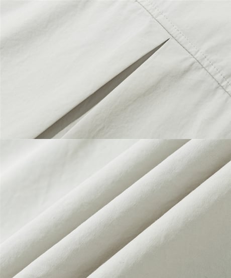 Embroidered Open Collar Relaxed Shirt  / 2color