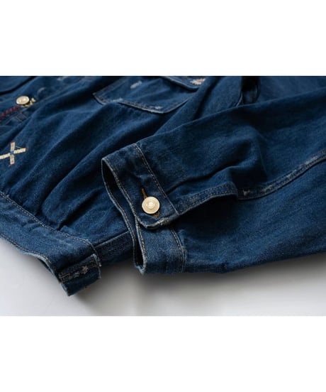 Vintage Denim Jacket with Embroidery