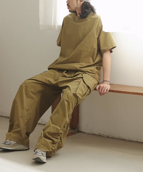 Wrinkle Raglan Wide Silhouette T-Shirt / 3color