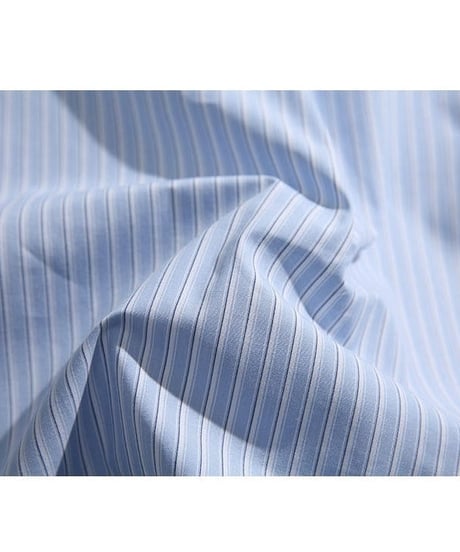 Pale Stripe Band Collar Pullover Shirt