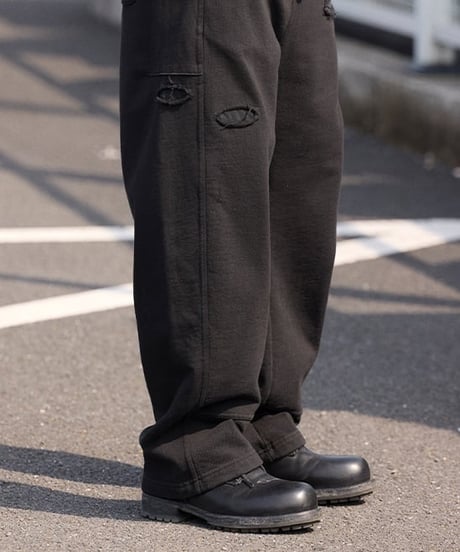Damage Black Sweat Pants