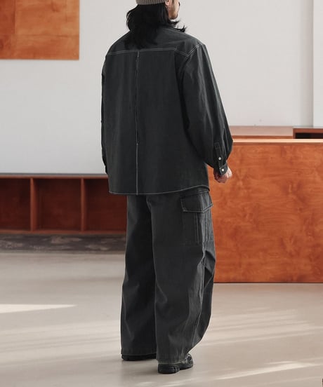 Fade Washed Easy Cargo Pants  / 2color