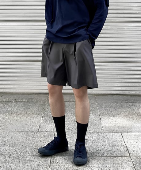 Relaxed Wide Pleated Shorts  / 2color