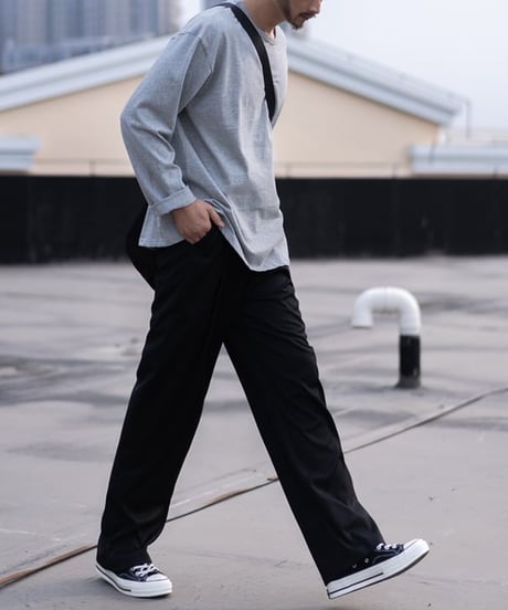 Clear Drape Tuck Easy Pants / 2colors