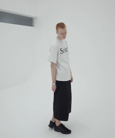 Sober Typography Relax Fit T-shirt / 2color