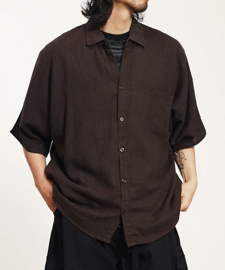 Smooth Linen Wide Silhouette Shirt / 3color