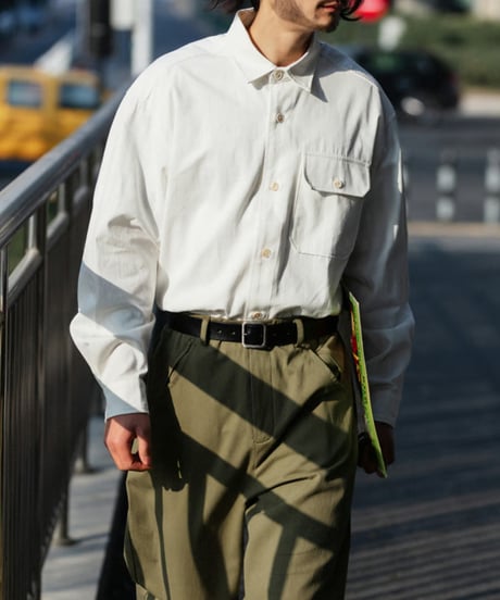 REGULAR COLLAR LONG SLEEVE SHIRT / 3COLORS