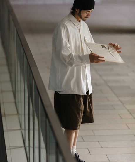 REGULAR COLLAR LONG SLEEVE SHIRT / 3COLORS