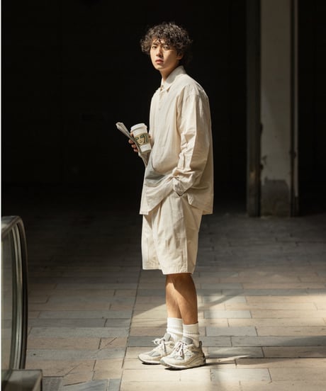 shaped pocket stripe l/s shirt / 3colors