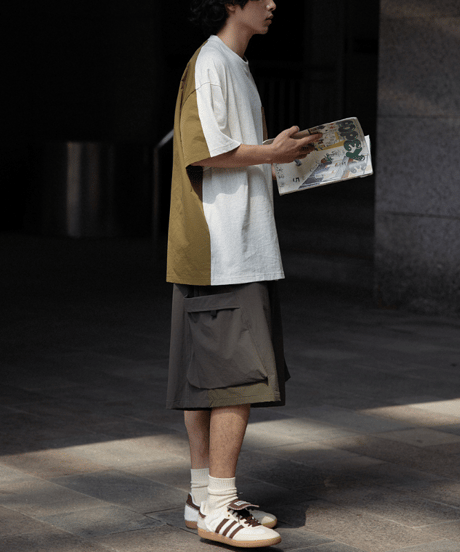 Separate Color Loose Silhouette T-shirt / 3color
