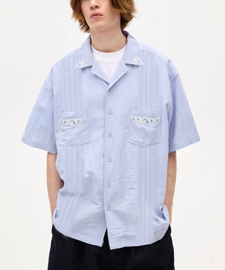 Embroidered Wide Silhouette Cuba Shirt