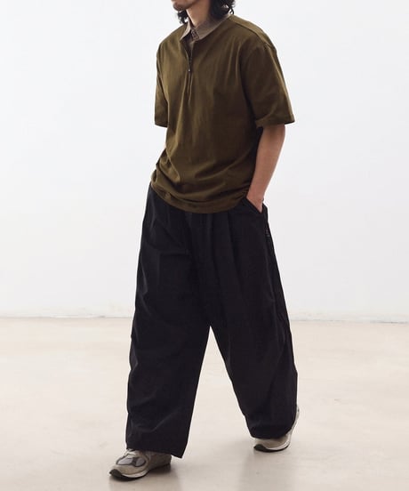 Zip Design Loose Drape Easy Pants / 3color