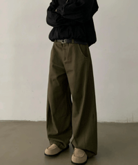 Retro Wide-Leg Work Pants