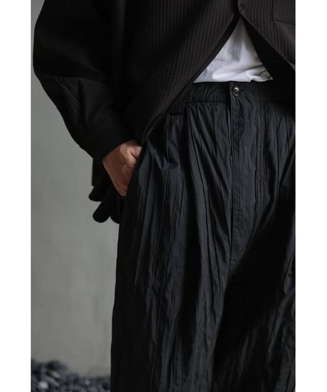 Shrink Pleats Loose Pants / 2color