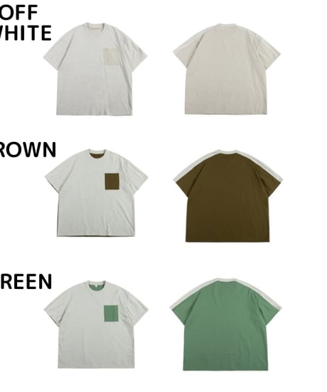 Separate Color Loose Silhouette T-shirt / 3color