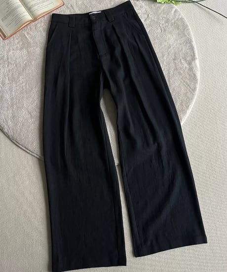 Relaxed-Fit Linen Wide Pants / 4color
